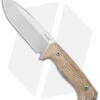 LionSteel T6 Hunting Fixed Blade Knife Natural Micarta (6" Satin)
