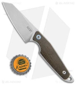 MKM Makro 2 Fixed Blade Sheepsfoot Knife Green Canvas Micarta (2.87" SW) -Knives Store MKM Makro 2 Fixed Blade Sheepsfoot Green Canvas Micarta SW BHQ 140182 jr bottlecap large