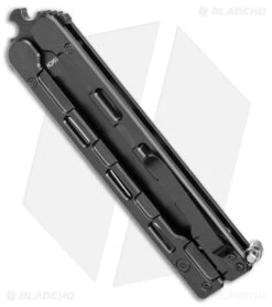 Mantis Flyswitch Standard Balisong Butterfly Knife Black Titanium -Knives Store Mantis Bali Song Flyswitch Black Black BHQ 144833 jr side large