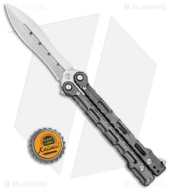 Mantis Mothra Dagger Balisong Butterfly Knife Titanium (4.5" Satin) -Knives Store Mantis Bali Song Monthra Dark Gray Dagger Satin BHQ 147753 jr bottlecap large