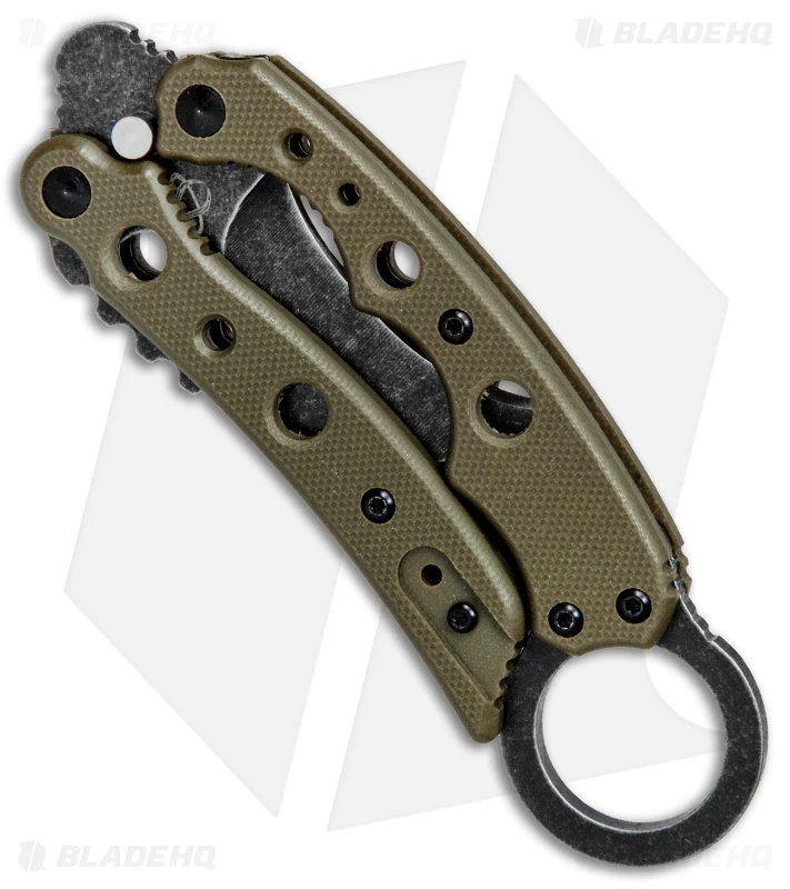 Mantis Vuja De Balisong Karambit Crossover Knife Desert Tan G-10 (2" Black SW) 2 Mantis Vuja De Balisong Karambit Crossover Knife Desert Tan G-10 (2" Black SW) - Image 2