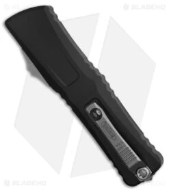 Microtech Combat Troodon Gen III OTF Knife Black (4" Stonewash) 1142-10 -Knives Store Microtech Combat Troodon Gen III OTF Knife Black Aluminum BHQ 193375 td spine large