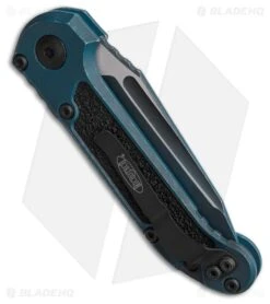 Microtech LUDT Gen III T/E Automatic Knife Weathered Blue Aluminum (3.5" WBL) -Knives Store Microtech LUDT Gen III TE Automatic Knife Weathered Blue Aluminum WBL BHQ 219807 td side large
