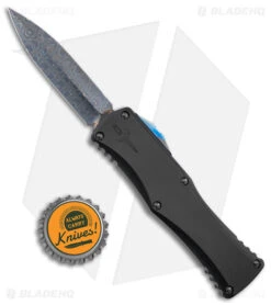 Marfione Custom Hera D/E OTF Auto Knife Black (3" Reptilian Pattern Dam) -Knives Store Microtech Marfione Custom Hera DE OTF Auto Black Reptilian Pattern Damascus BHQ 146641 jr bottlecap large