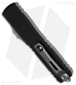 Microtech Ultratech ZBP Gen III T/E Automatic Knife Black Aluminum(3.5" SW) -Knives Store Microtech Ultratech Gen III ZBP TE Automatic Knife Black Aluminum 3in SW BHQ 211450 td side large