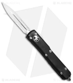Microtech Ultratech D/E OTF Automatic Knife Black (3.4" Satin Serr) 122-5