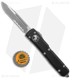 Microtech Ultratech S/E OTF Automatic Knife (3.4" Apocalyptic Serr) 121-11AP -Knives Store Microtech Ultratech SE OTF Auto Black Apocalyptic Serr BHQ 52110 jr bottlecap large