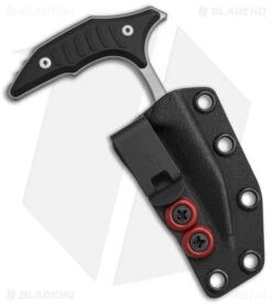 Microtech Bastinelli Bee Wharncliffe Push Dagger Black G-10 (2.5" BB Full Serr) -Knives Store Microtech Wharncliffe Double Push Dagger Black G10 2in BB Full Serr BHQ 143302 td sheath large