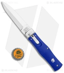 Mikov 241 Predator Leverlock Automatic Knife Blue W/Pocket Clip (3.75" Polish) -Knives Store Mikov 241 Predator LL Auto Blue Pocket Clip Polish BHQ 117572 jr bottlecap large