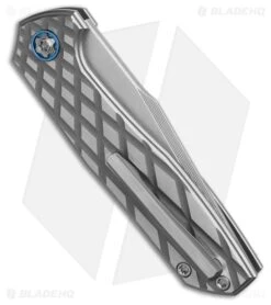 NCC Knives Custom Ragnarok Mach 1 Automatic Knife Milled Titanium Fractal -Knives Store NCC Knives Custom Ragnarok Mach 1 Automatic Knife Milled Titanium Fractal BHQ 223819 td side large