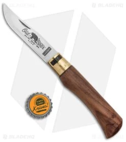 Antonini Old Bear Classical Carbon Large Knife American Walnut (3.4" Satin) -Knives Store Old Bear L Wood Satin BHQ 124732 jr bottlecap large