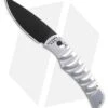 Piranha Paradox Automatic Knife Silver Aluminum (3.1" Black) P-24ST