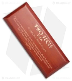 Pro-Tech Custom Cambria Knife Steel + Black Lip Pearl Inlay (3.5" Damascus) -Knives Store Pro Tech Custom Cambria Knife Steel Black Lip Pearl Inlay 3in Damascus BHQ 221608 td case large