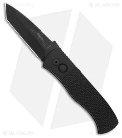 Pro-Tech Emerson CQC-7 Tanto Automatic Knife Black Textured Aluminum (3.25" DLC)