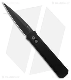 Pro-Tech Godfather Automatic Knife Black Aluminum (4" Black) 921