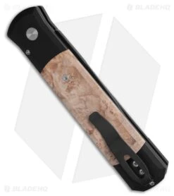 Pro-Tech Godfather Automatic Knife Black/Maple Burl (4" Black) 906 5 Pro-Tech Godfather Automatic Knife Black/Maple Burl (4" Black) 906 -Knives Store Pro Tech Godfather Automatic Knife Black Maple Burl 4in Black BHQ 219570 td side large