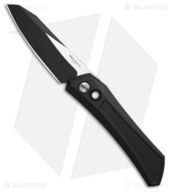 Pro-Tech Oligarch MagnaCut Sheepsfoot Automatic Knife Black Al (3.25" 2-Tone)