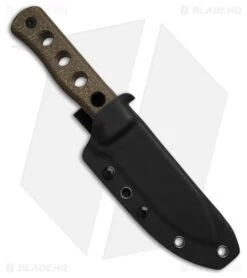 QSP Canary Fixed Blade Fixed Blade Knife Green Micarta (4.25" Black Stonewash) -Knives Store QSP Canary Fixed Blade Fixed Blade Knife Green Micarta 4in BSW BHQ 194997 td side large