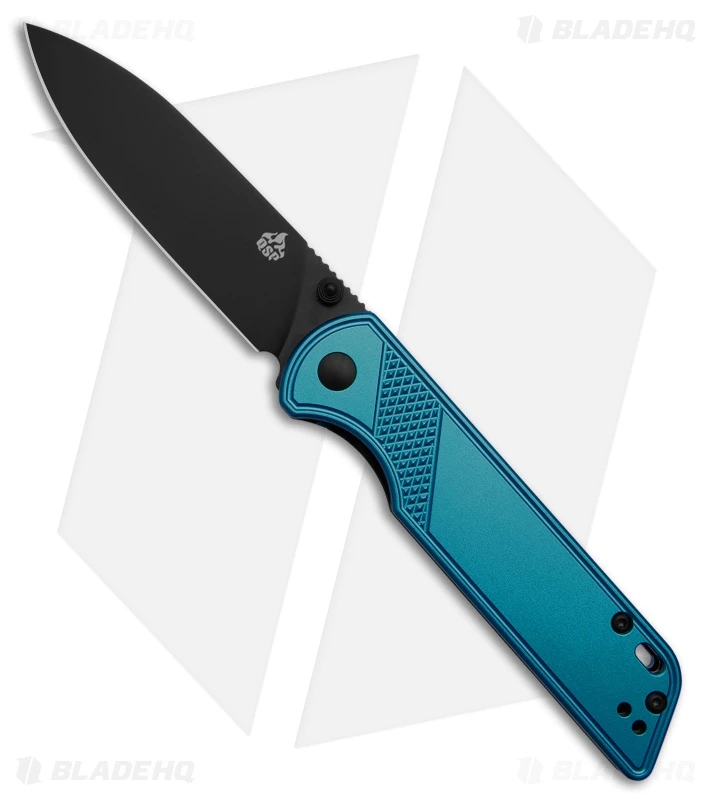 QSP Parrot V2 Liner Lock Knife Blue Aluminum (3.25" Black) 1 QSP Parrot V2 Liner Lock Knife Blue Aluminum (3.25" Black)