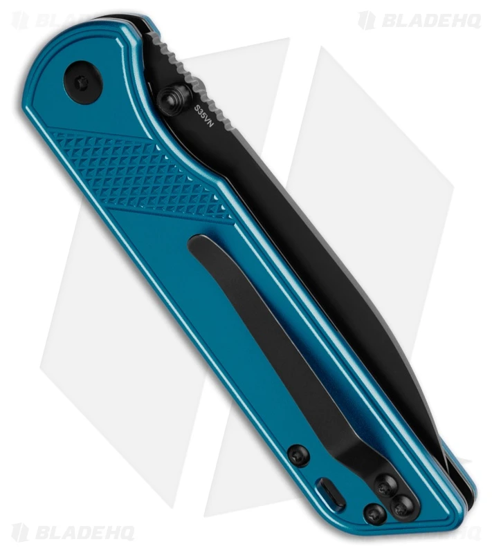 QSP Parrot V2 Liner Lock Knife Blue Aluminum (3.25" Black) 3 QSP Parrot V2 Liner Lock Knife Blue Aluminum (3.25" Black) - Image 3