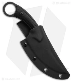 QSP Viper Fixed Blade Knife Black G-10 (4" Black Stonewash) -Knives Store QSP Viper Fixed Blade Knife Black G 10 4in Black SW BHQ 218047 td side large