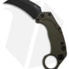 Reate Knives Reate EXO-K Gravity Karambit Button Lock Knife Green Aluminum (3.1" Black)
