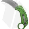 Reate Knives Reate EXO-K Gravity Karambit Button Lock Knife Oxidized Green Aluminum (3.1" SW)