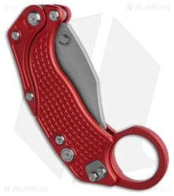 Reate Knives Reate EXO-K Gravity Karambit Button Lock Knife Red Aluminum (3.1" Stonewash) 11 Reate Knives Reate EXO-K Gravity Karambit Button Lock Knife Red Aluminum (3.1" Stonewash) -Knives Store Reate EXO K Gravity Karambit Button Lock Knife Red Aluminum 3in SW BHQ 192734 td side large
