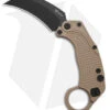 Reate Knives Reate EXO-K Gravity Karambit Button Lock Knife Tan Aluminum (3.1" Black PVD)