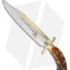 Rough Rider Don't Tread On Me Bowie Fixed Blade Knife Crown Stag (15.5" Satin)