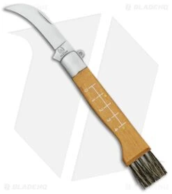 Rough Ryder Mushroom Hunter's Knife Hawkbill Slip Joint Knife Wood (2.6" Satin)