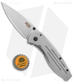 SOG Aegis Frame Lock Knife Stainless Steel (3.4" Stonewash) -Knives Store SOG Aegis FL BHQ 113621 jr bottlecap large