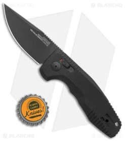 SOG Knives SOG-TAC AU Compact Automatic Knife Black (3" Black) -Knives Store SOG Knives SOG TAC AU Compact Auto Black Black 15 38 07 57 BHQ 119252 jr bottlecap large