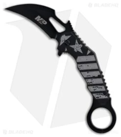 Smith & Wesson M&P Karambit Knife Stars & Stripes Polymer Handle (3" Black)