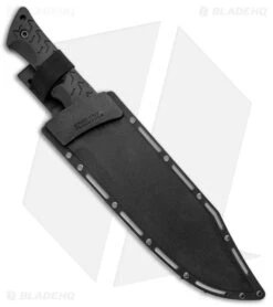 Schrade Leroy Bowie Fixed Blade Knife Black TPE (10.25" Gray) SCHF45 6 Schrade Leroy Bowie Fixed Blade Knife Black TPE (10.25" Gray) SCHF45 -Knives Store Schrade Leroy Bowie Black TPE Gray SCHF45 BHQ 36734 jr sheath large