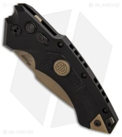Hogue Sig Sauer EX-A05 Spear Point Automatic Knife Black (3.5" FDE) 36530 -Knives Store Sig Knives EX A05 Spear Point FDE SW BHQ 84600 er spine large