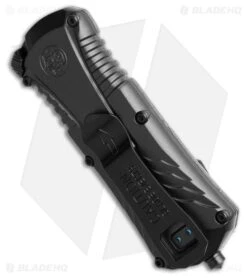 Smith & Wesson M&P OTF Compact CA Legal OTF Knife Gray Aluminum (1.9" Black) -Knives Store Smith Wesson MP OTF Compact CA Legal OTF Knife Gray Aluminum 1in Black BHQ 211443 td side large