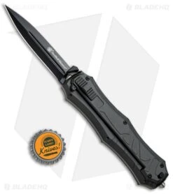 Smith & Wesson M&P OTF Assist Finger Actuator Spear Point Knife (3.2" Black) -Knives Store Smith Wesson OTF Assist Finger Actuator Spear Point Black SWOTF9B BHQ 67476 jr bottlecap 2 large