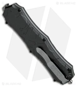S&W M&P OTF Assist Finger Actuator Tanto Knife (3.2" Black Serr) 10 S&W M&P OTF Assist Finger Actuator Tanto Knife (3.2" Black Serr) -Knives Store Smith Wesson OTF Assist Finger Actuator Tanto Black Serr SWOTF9TBS BHQ 67474 jr side large
