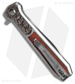 Smith & Wesson Unwavered Spring Assisted Knife SS + Wood Inlay (3.5" Satin) -Knives Store Smith Wesson Unwavered Spring Assisted Knife SS Wood Inlay 3.5in Satin BHQ 200378 hd side large
