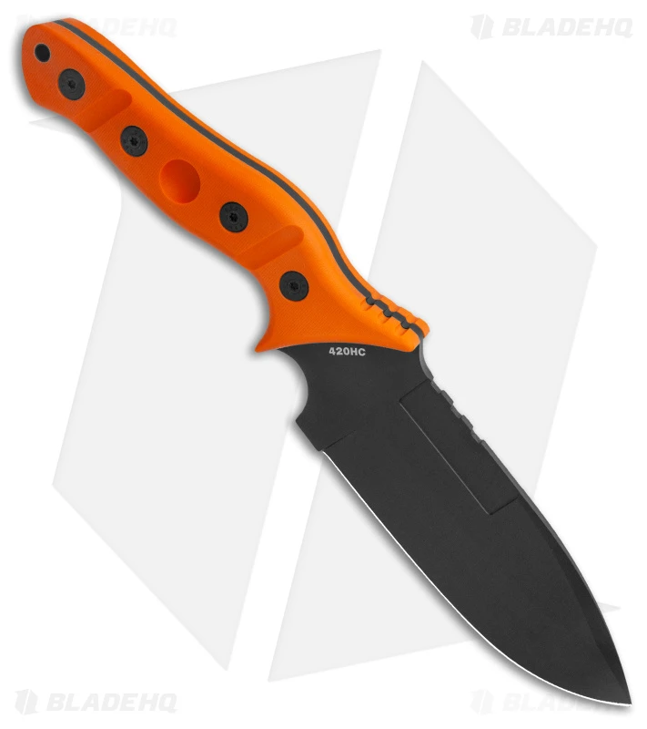 Sniper Bladeworks MAMU Fixed Blade Knife Orange G-10 (5.5" Black) 2 Sniper Bladeworks MAMU Fixed Blade Knife Orange G-10 (5.5" Black) - Image 2