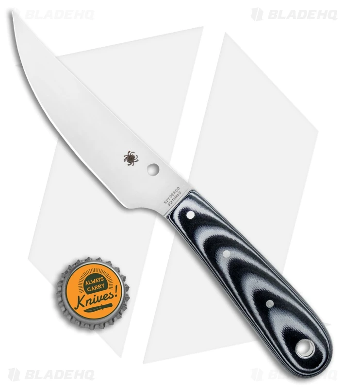 Spyderco Bow River Fixed Blade Knife Black/Gray G-10 (4.4" Satin) FB46GP 4 Spyderco Bow River Fixed Blade Knife Black/Gray G-10 (4.4" Satin) FB46GP - Image 4