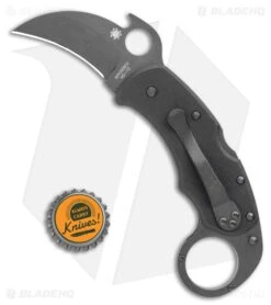 Spyderco Karahawk Folding Knife W/ Emerson Opener (2.36" Black) C170GBBKP -Knives Store Spyderco Karahawk Folding Knife w Emerson Opener 2.36in Blk C170GBBKP BHQ 50827 LS Bottlecap large
