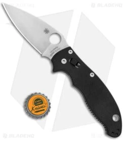 Spyderco Manix 2 Knife Black G-10 83mm (3.375" Matte Satin) C101GP2 -Knives Store Spyderco Manix 2 Black G 10 Matte Satin C101GP2 BHQ 4387 jr bottlecap large