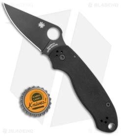 Spyderco Para 3 Compression Lock Knife Black G-10 (3" Black DLC) C223GPBK 8 Spyderco Para 3 Compression Lock Knife Black G-10 (3" Black DLC) C223GPBK -Knives Store Spyderco Para 3 Compression Lock Black G 10 Black C223GPBK BHQ 67321 jr bottlecap 2 large