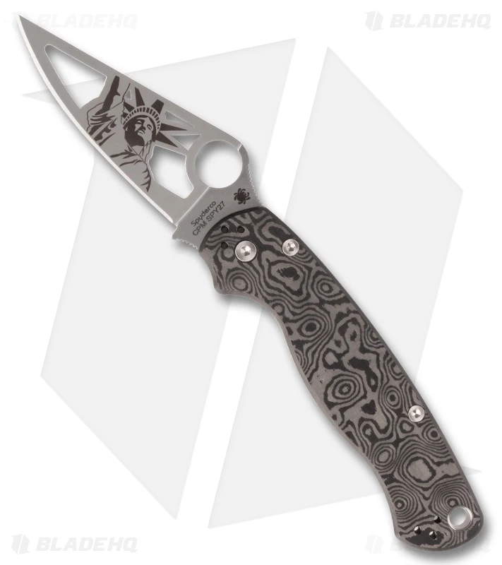 Spyderco Paramilitary 2 Compression Lock Knife FC Black Dunes (3.4" SPY27) 1 Spyderco Paramilitary 2 Compression Lock Knife FC Black Dunes (3.4" SPY27)