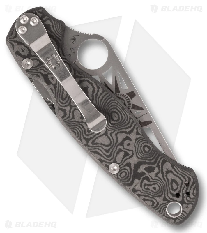 Spyderco Paramilitary 2 Compression Lock Knife FC Black Dunes (3.4" SPY27) 2 Spyderco Paramilitary 2 Compression Lock Knife FC Black Dunes (3.4" SPY27) - Image 2