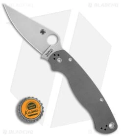 Spyderco Paramilitary 2 Knife Dark Gray G-10 (3.4" Stonewash Maxamet) C81GPDGY2 -Knives Store Spyderco Paramilitary 2 Dark Gray G10 satin maxamet BHQ 71341 er bottlecap large