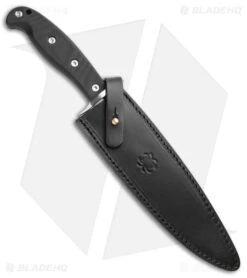 Spyderco Respect Bowie Fixed Blade Knife Black G-10 (7.9" Satin) FB44GP 6 Spyderco Respect Bowie Fixed Blade Knife Black G-10 (7.9" Satin) FB44GP -Knives Store Spyderco Respect Bowie Black G 10 Satin FB44GP BHQ 78715 jr sheath large