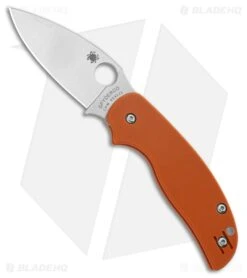 Spyderco Sage 5 CPM REX 121 Compression Lock Knife Burnt Orange G-10 (3" Satin)